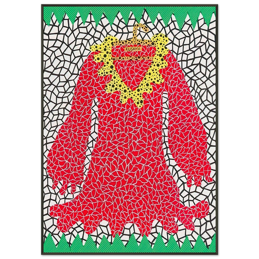 Yayoi Kusama  DRESS 1982 Framed Art Print  - Aluminum Frame - 21x29.7 cm / 8x12"