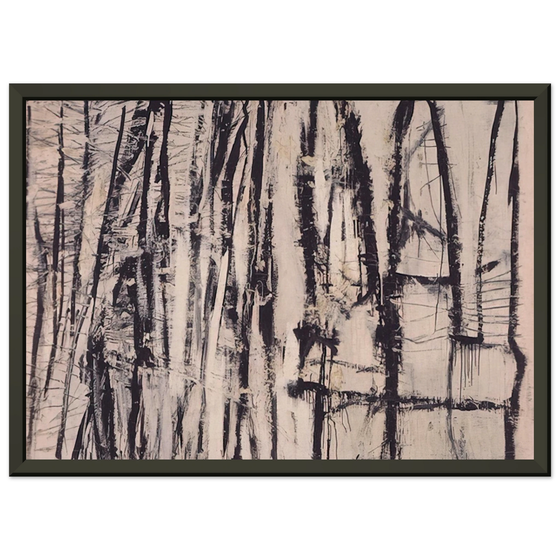 Cy Twombly  Quarzeat Framed Art Print  - Aluminum Frame - 40x50 cm / 16x20 inches