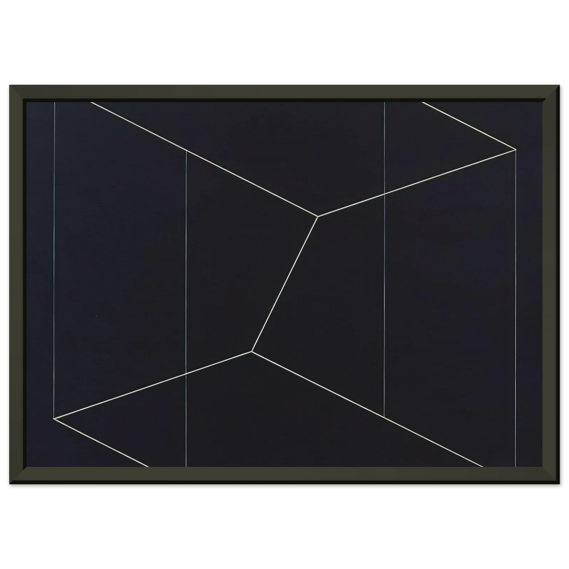 Josef Albers  STRUCTURAL CONSTELLATION TO FERDINAND HODLER 1954 Framed Art Print  - Aluminum Frame - 40x50 cm / 16x20 inches