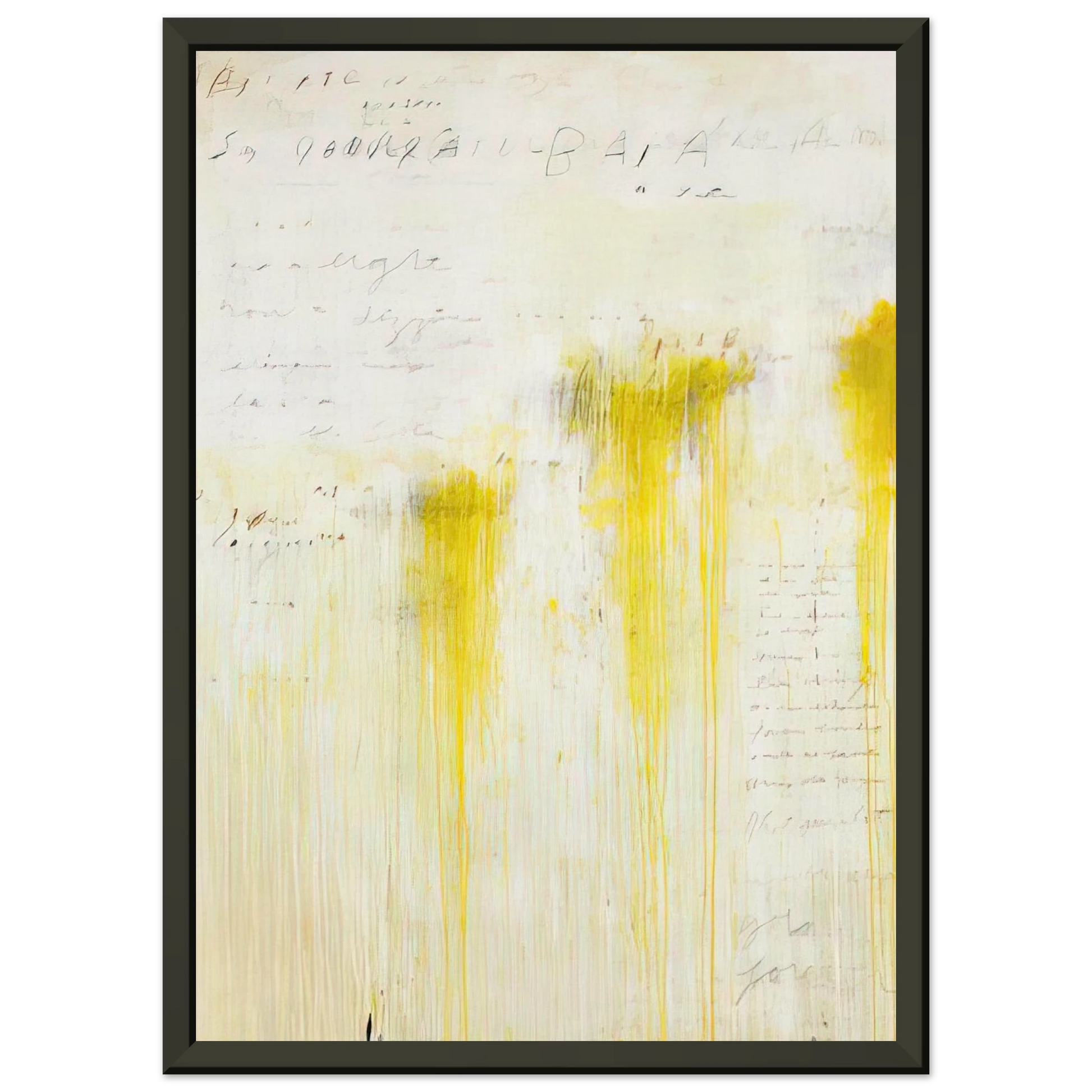 Cy Twombly  Quattro Stagioni II Estate Framed Art Print  - Aluminum Frame - 40x50 cm / 16x20 inches