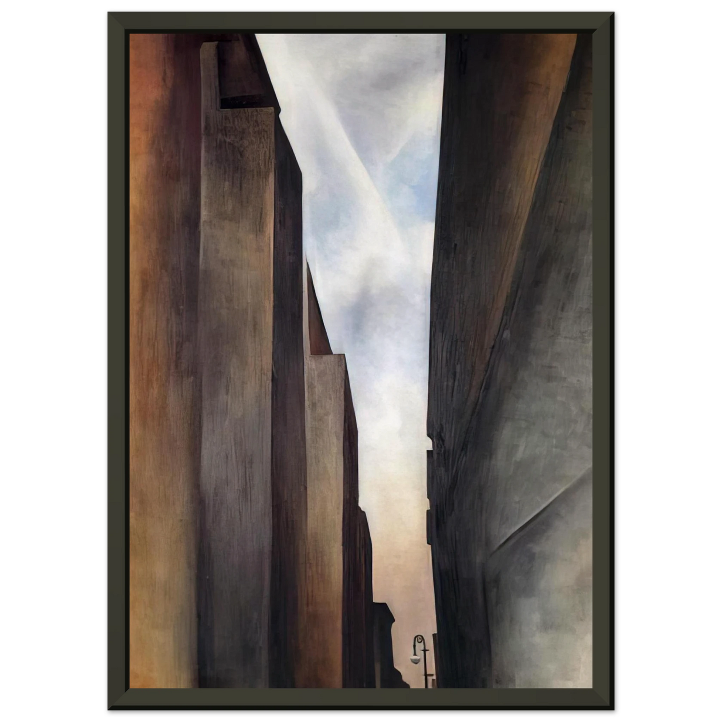 Georgia OKeeffe  Street of New York II Framed Art Print  - Aluminum Frame - 40x50 cm / 16x20 inches
