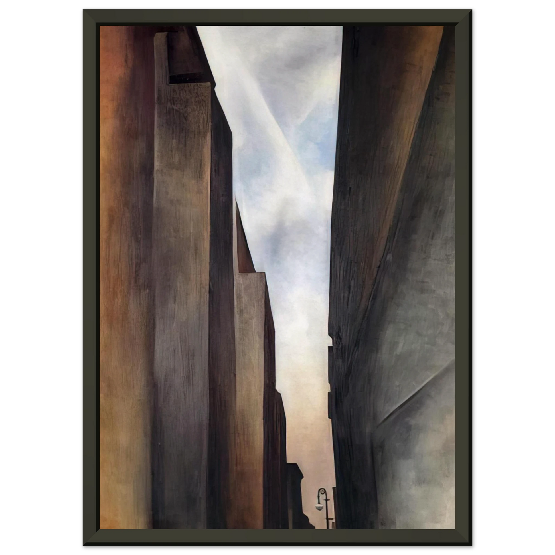 Georgia OKeeffe  Street of New York II Framed Art Print  - Aluminum Frame - 40x50 cm / 16x20 inches
