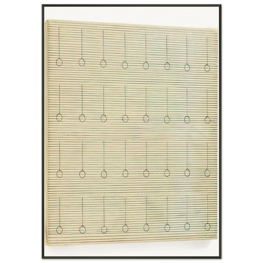 Agnes Martin  Drops Framed Art Print  - Aluminum Frame - 21x29.7 cm / 8x12"
