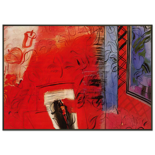 Raoul Dufy  STILL LIFE WITH VIOLIN HOMMAGE TO BACH 1952 Framed Art Print  - Aluminum Frame - 21x29.7 cm / 8x12"
