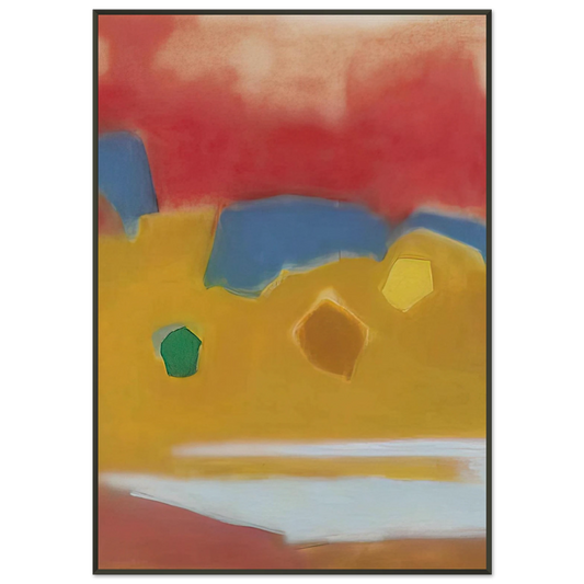 Esteban Vicente  ZARZUELA 1982 Framed Art Print  - Aluminum Frame - 21x29.7 cm / 8x12"
