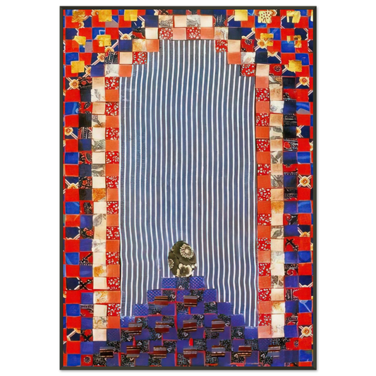 Miriam Schapiro  The First Theater  PD Pattern and Decoration Framed Art Print  - Aluminum Frame - 21x29.7 cm / 8x12"