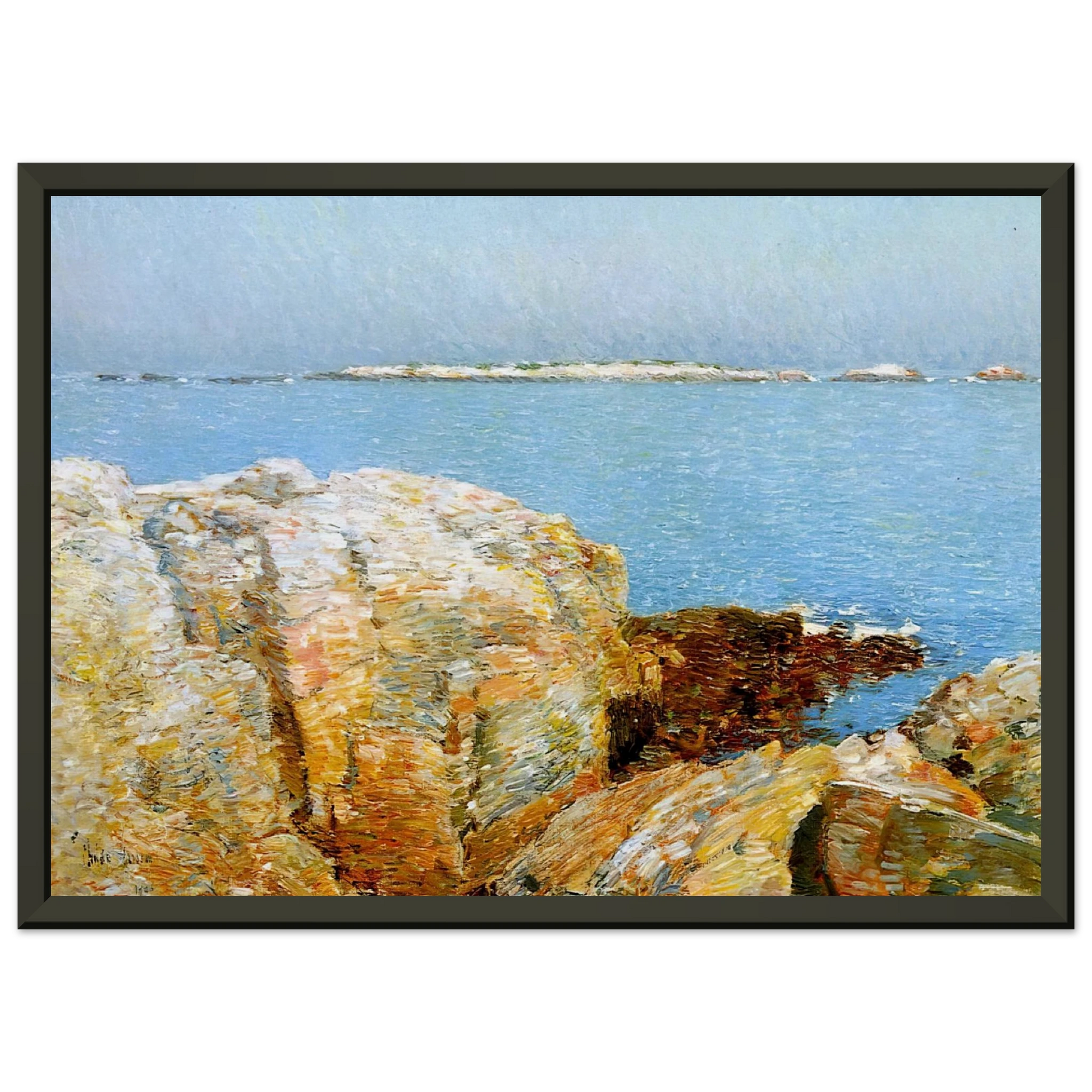 Childe Hassam  Duck Island Framed Art Print  - Aluminum Frame - 60x80 cm / 24x32 inches