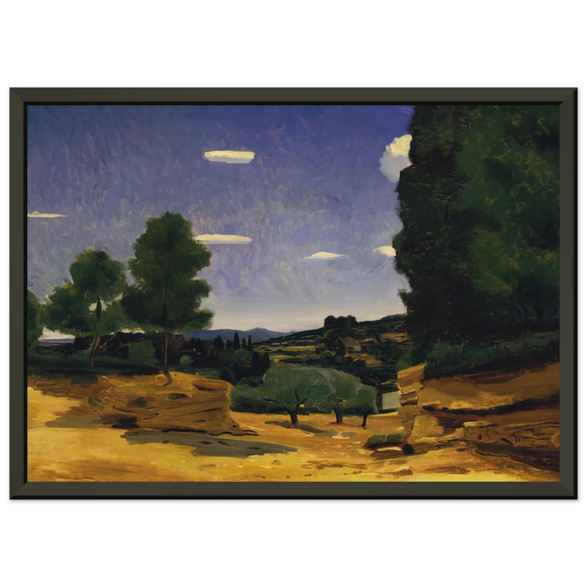 Andre Derain  LANDSCAPE PROVENCE 1925 Framed Art Print  - Aluminum Frame - 70x100 cm / 28x40 inches