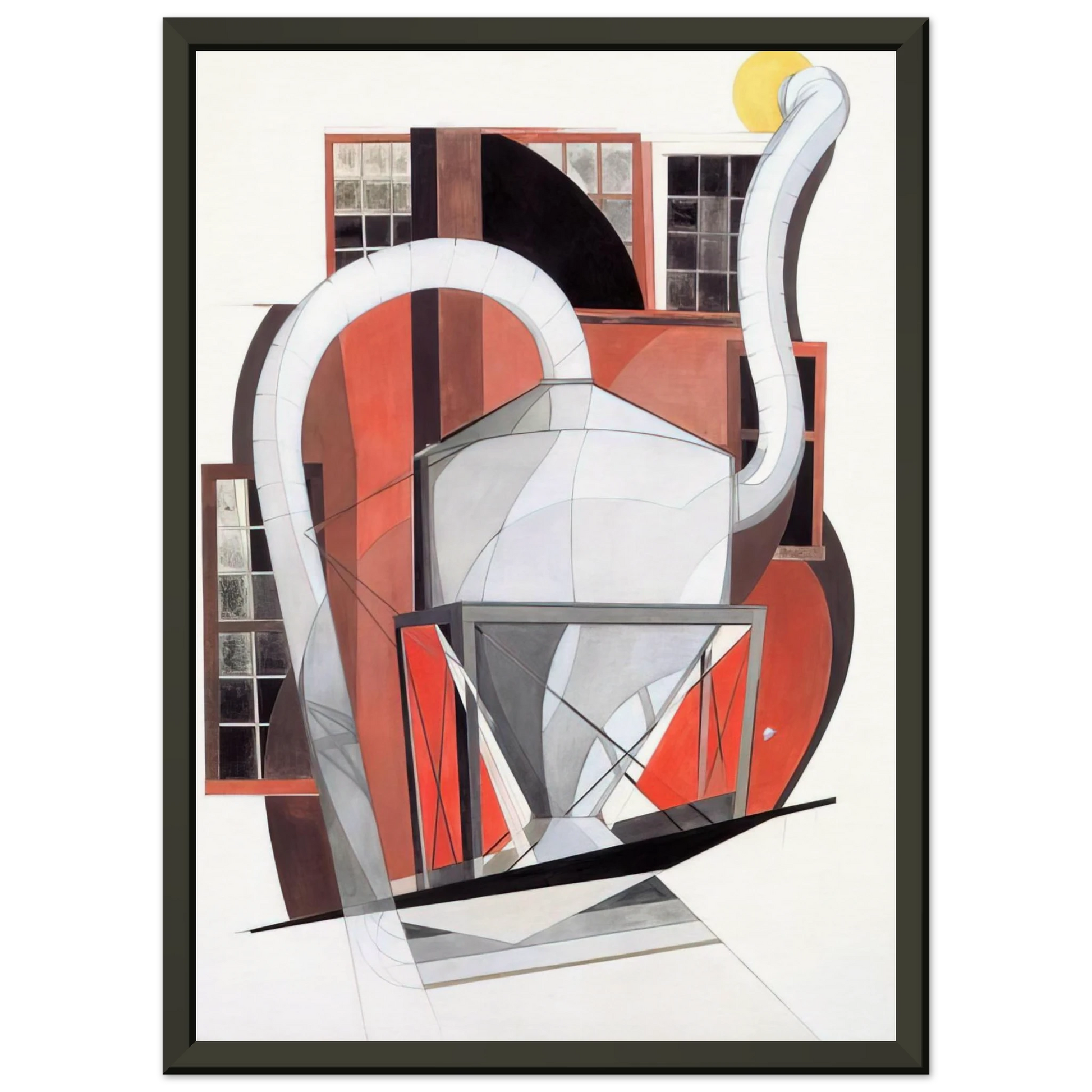 Charles Demuth  Machinery  1920 Framed Art Print  - Aluminum Frame - 60x80 cm / 24x32 inches