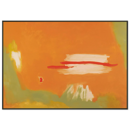 Esteban Vicente  RED ACROSS 1996 Framed Art Print  - Aluminum Frame - 21x29.7 cm / 8x12"