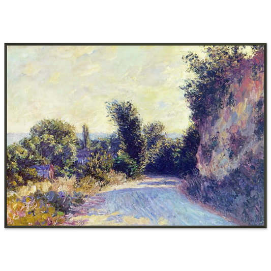 claude monet  Road near Giverny 02 Framed Art Print  - Aluminum Frame - 21x29.7 cm / 8x12"