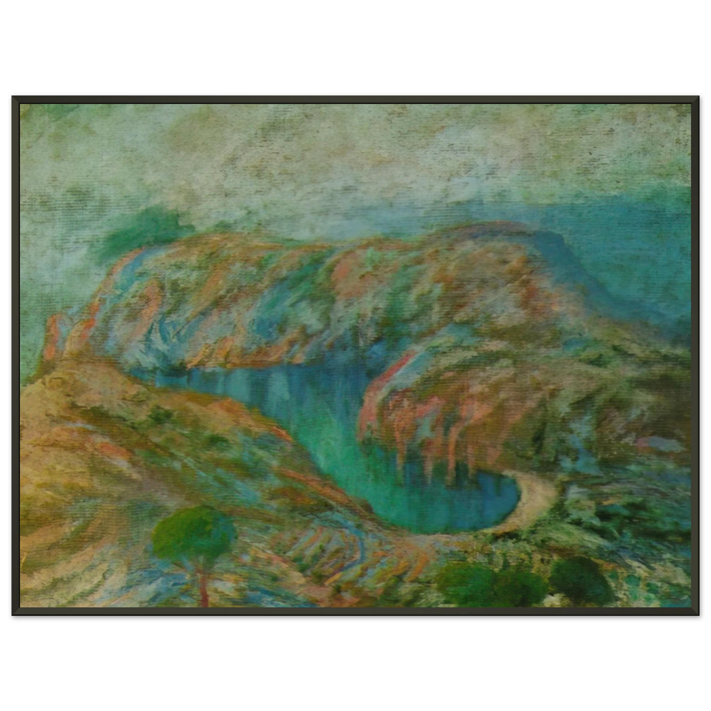 Salvador Dali  CALANQUE JONCULS CADAQUES Framed Art Print  - Aluminum Frame - 70x100 cm / 28x40 inches