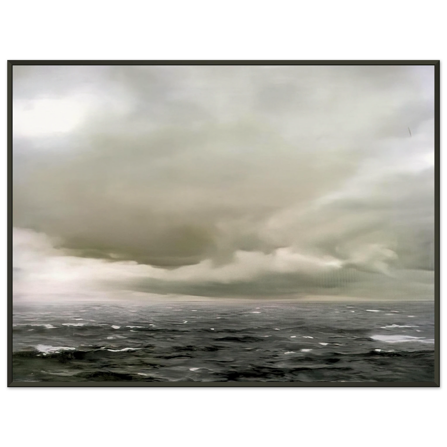 Gerhard Richter  SEASCAPE CLOUDY Framed Art Print  - Aluminum Frame - 70x100 cm / 28x40 inches