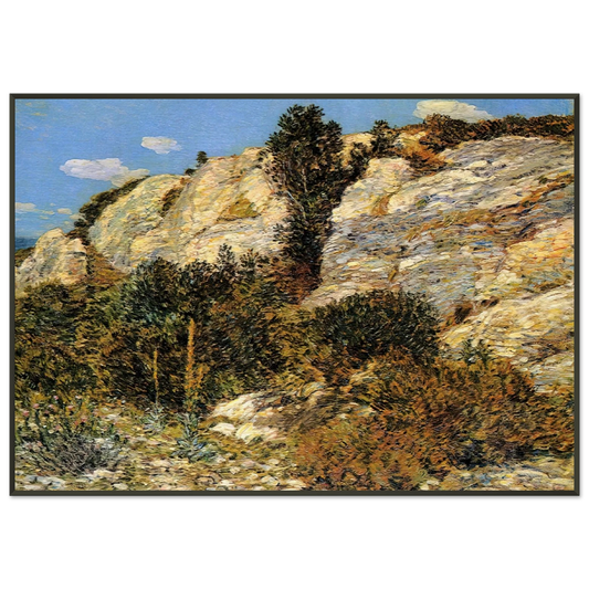 Childe Hassam  Lymans Ledge Appledore Framed Art Print  - Aluminum Frame - 21x29.7 cm / 8x12"