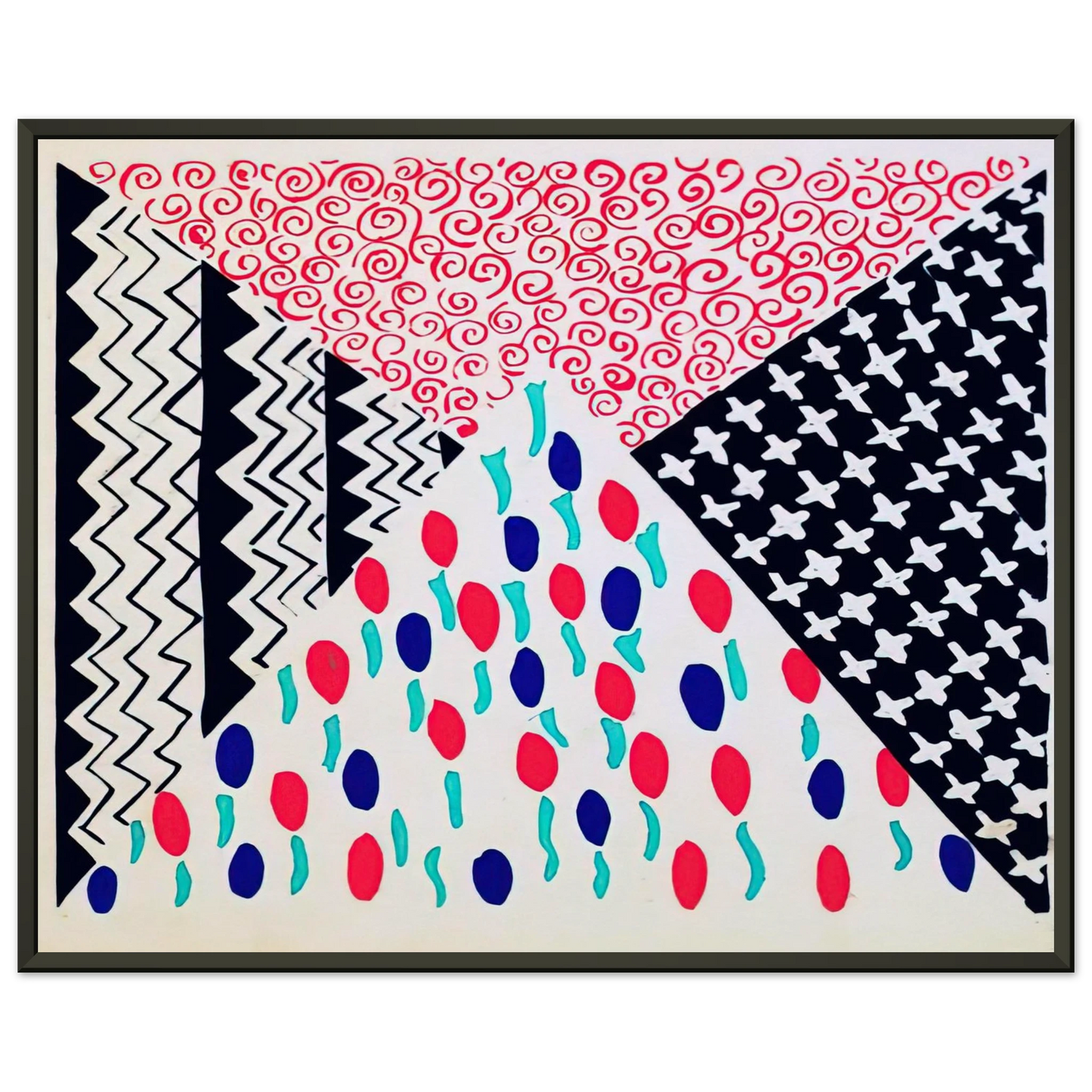 Sonia Delaunay  COMPOSITION 39 Framed Art Print  - Aluminum Frame - 40x50 cm / 16x20 inches