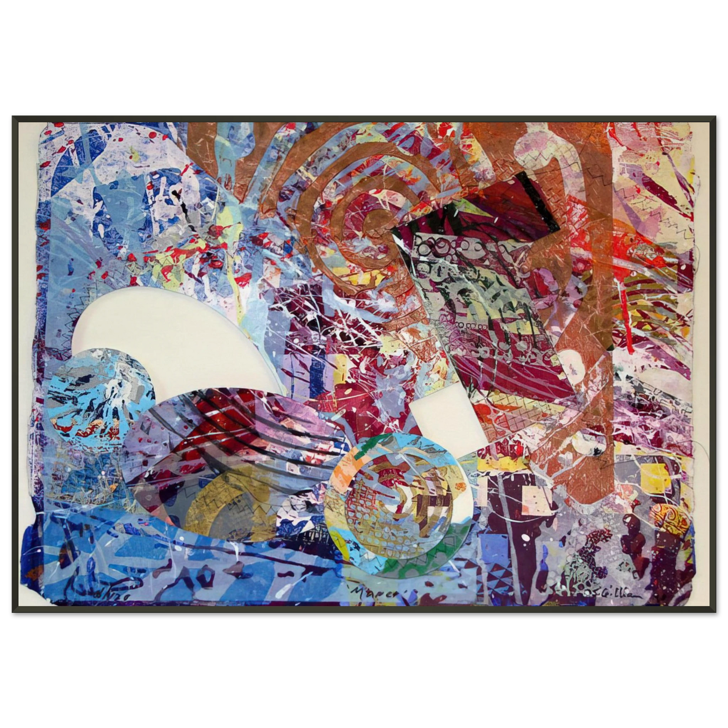 Sam Gilliam  Manet II Framed Art Print  - Aluminum Frame - 21x29.7 cm / 8x12"