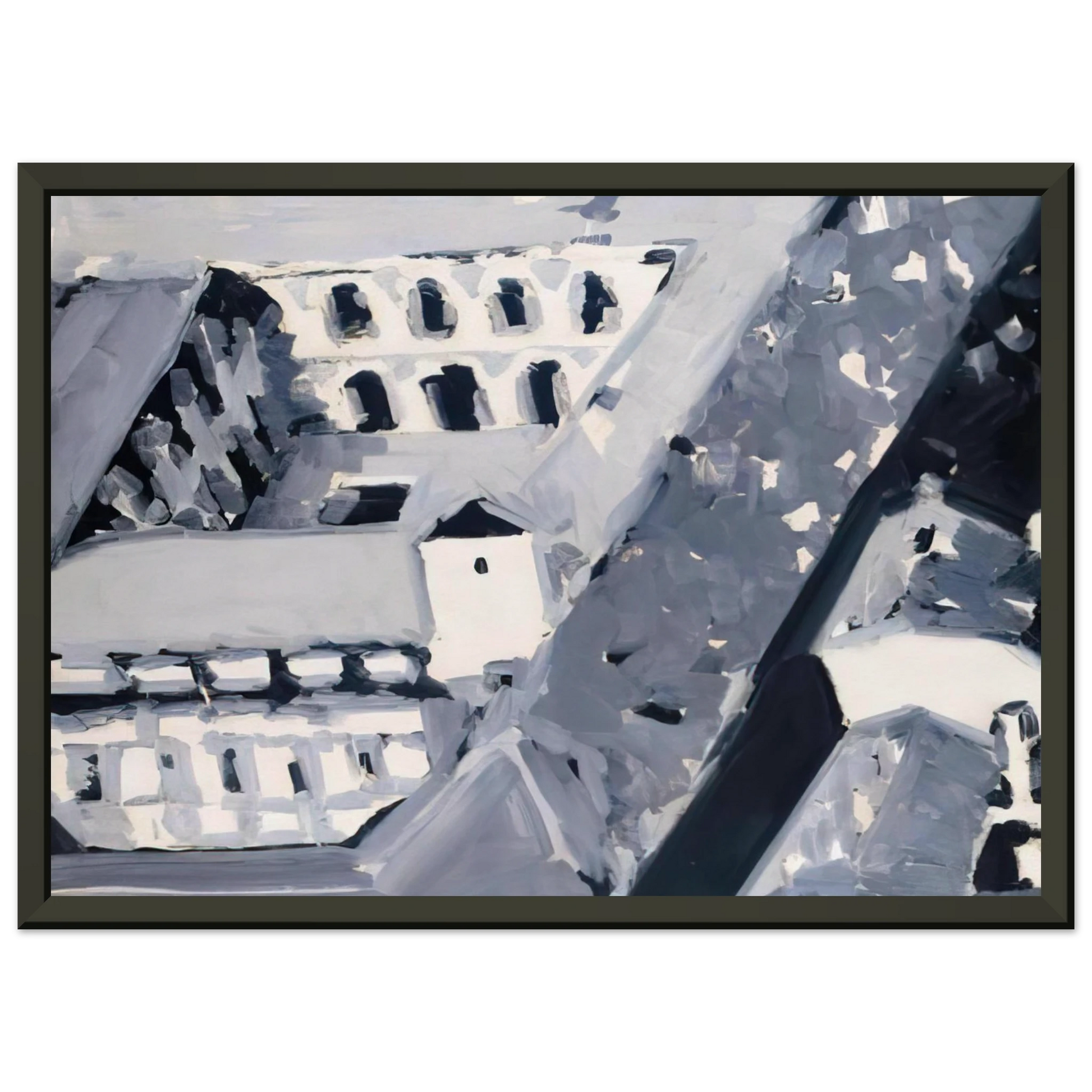 Gerhard Richter  TOWNSCAPE M5 1968 Framed Art Print  - Aluminum Frame - 40x50 cm / 16x20 inches