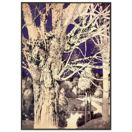 Maxfield Parrish  Solitude Framed Art Print  - Aluminum Frame - 21x29.7 cm / 8x12"
