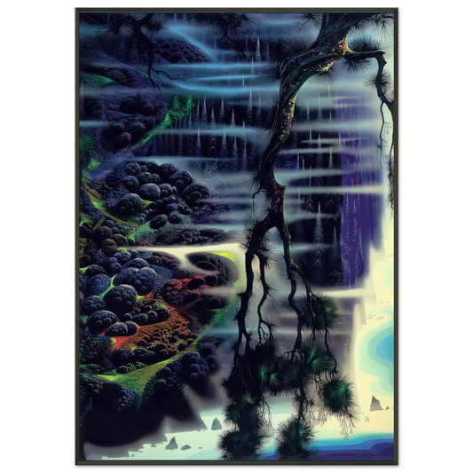 Eyvind Earle  Seaside Splendor Framed Art Print  - Aluminum Frame - 21x29.7 cm / 8x12"