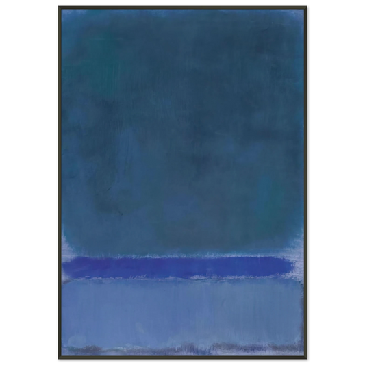Mark Rothko  Untitled Green on Blue  1968 Framed Art Print  - Aluminum Frame - 21x29.7 cm / 8x12"