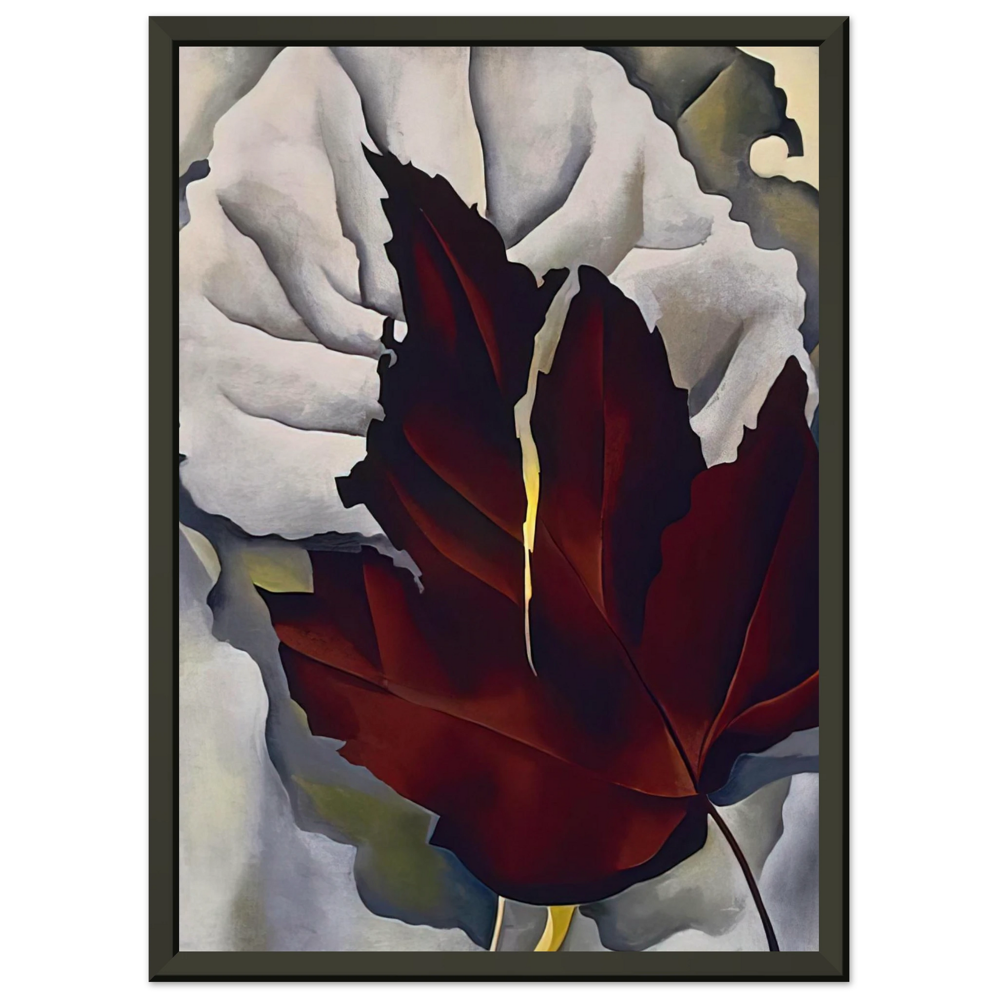 Georgia OKeeffe  Pattern of Leaves Framed Art Print  - Aluminum Frame - 60x80 cm / 24x32 inches