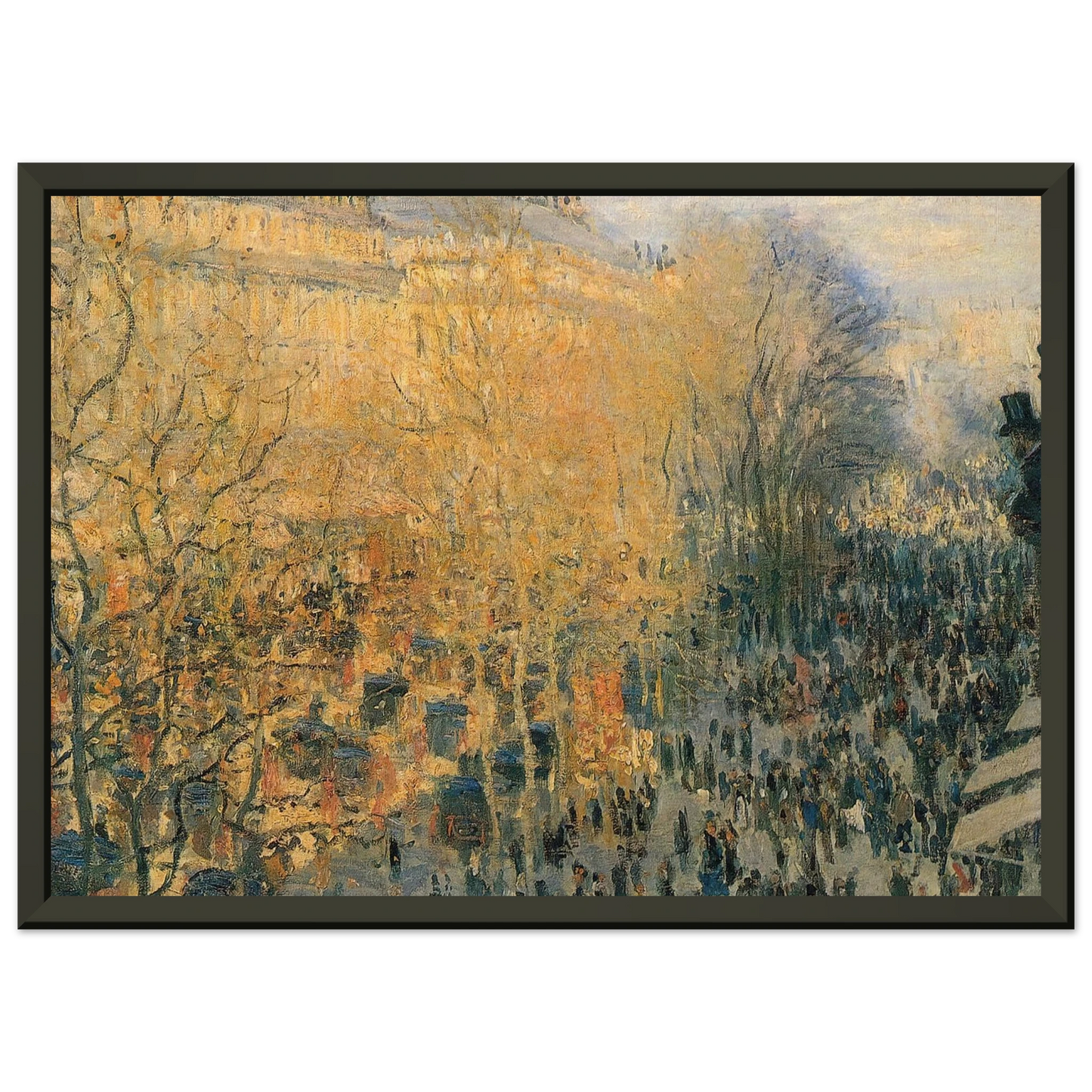 claude monet  Boulevard of Capucines Framed Art Print  - Aluminum Frame - 40x50 cm / 16x20 inches