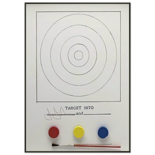 Jasper Johns  TARGET ULAE 89 Framed Art Print  - Aluminum Frame - 21x29.7 cm / 8x12"