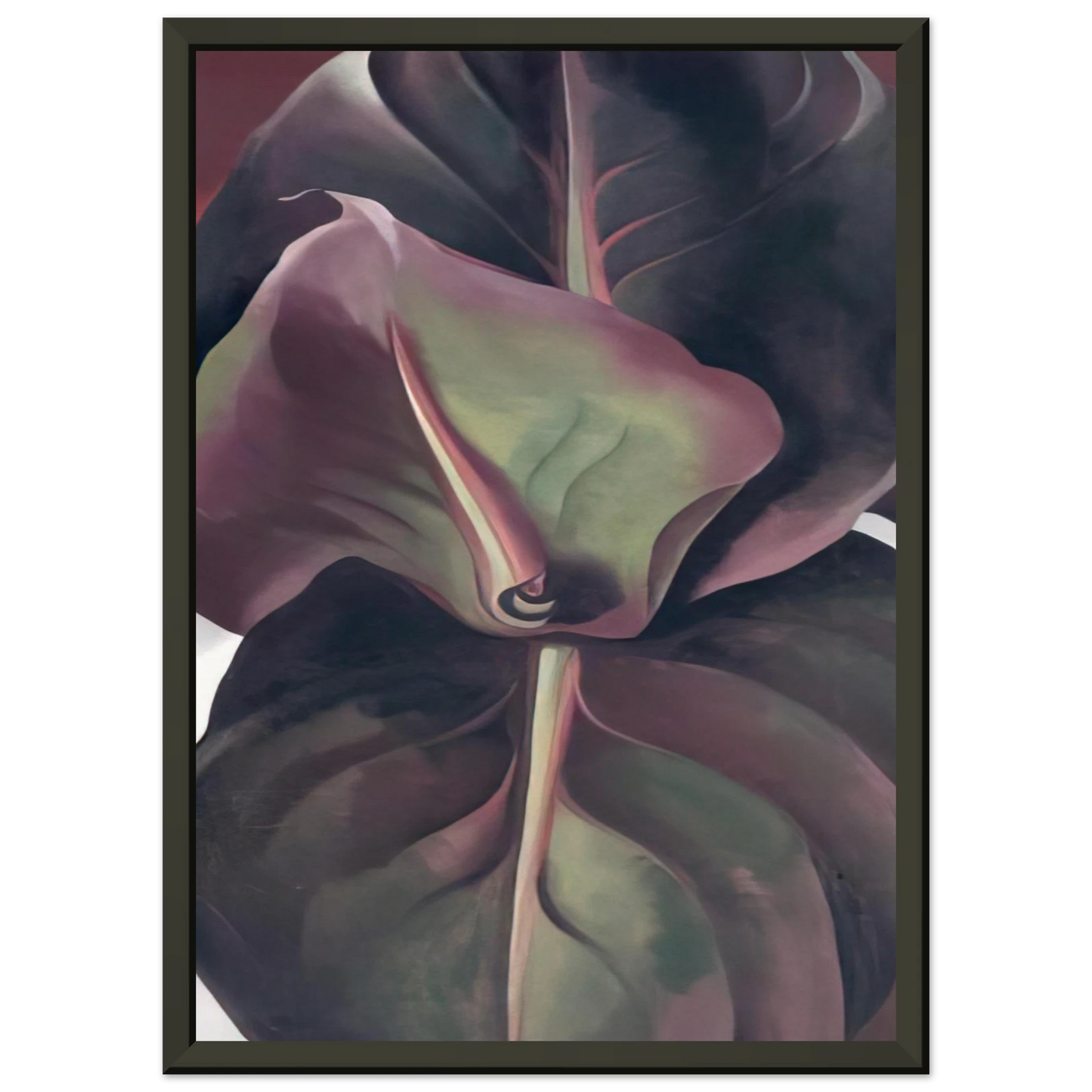 Georgia OKeeffe  Canna Leaves Framed Art Print  - Aluminum Frame - 60x80 cm / 24x32 inches