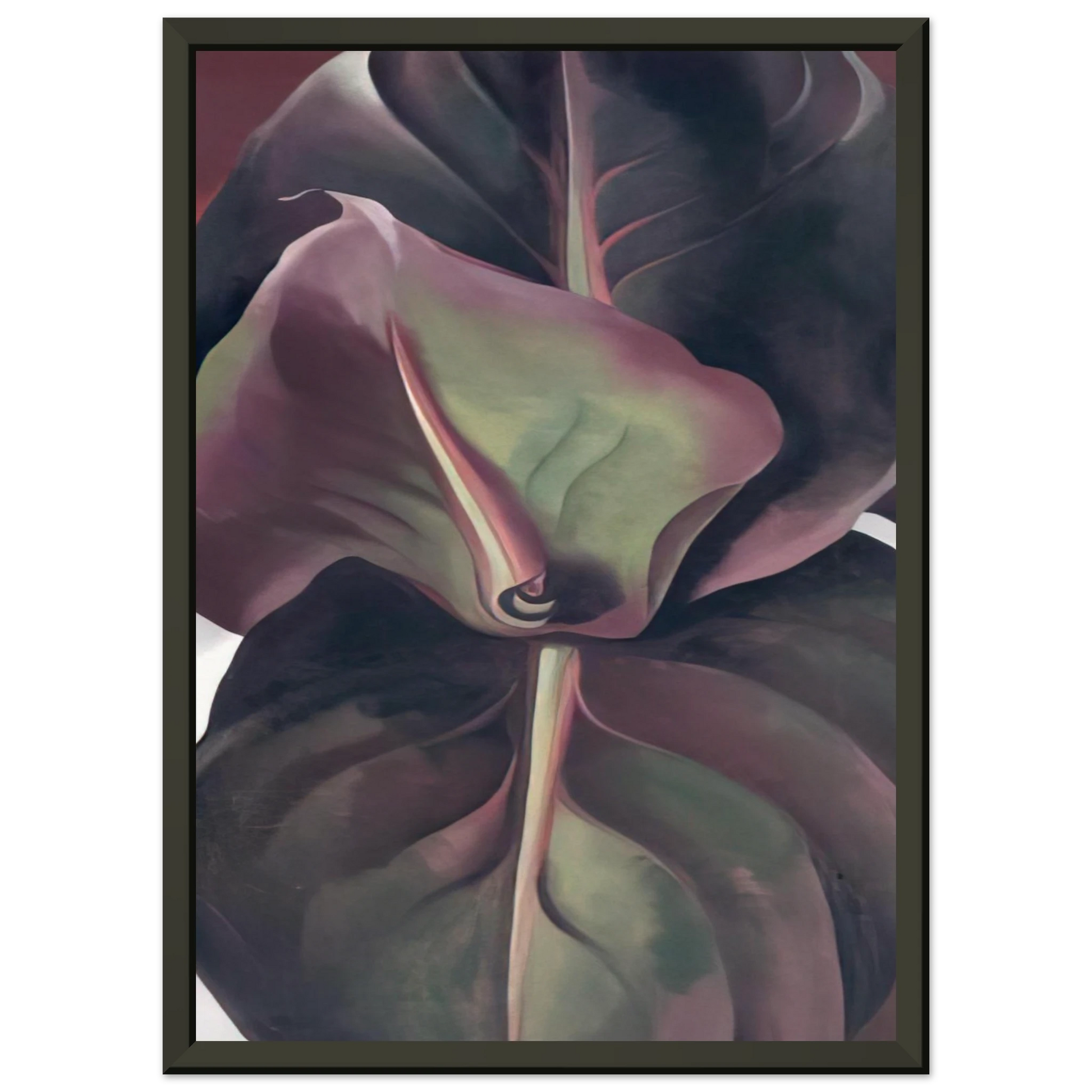 Georgia OKeeffe  Canna Leaves Framed Art Print  - Aluminum Frame - 60x80 cm / 24x32 inches