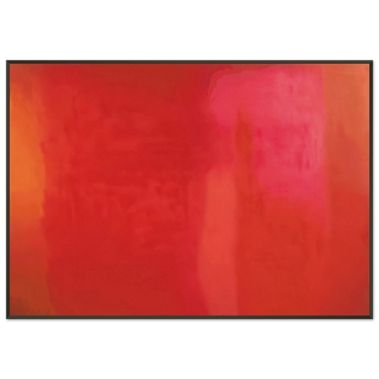 Esteban Vicente  RED FIELD 1972 Framed Art Print  - Aluminum Frame - 21x29.7 cm / 8x12"