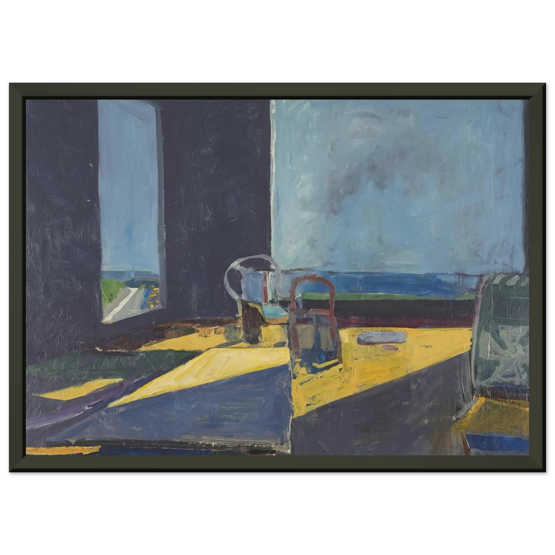Richard Diebenkorn  Interior with View of the Ocean Framed Art Print  - Aluminum Frame - 40x50 cm / 16x20 inches