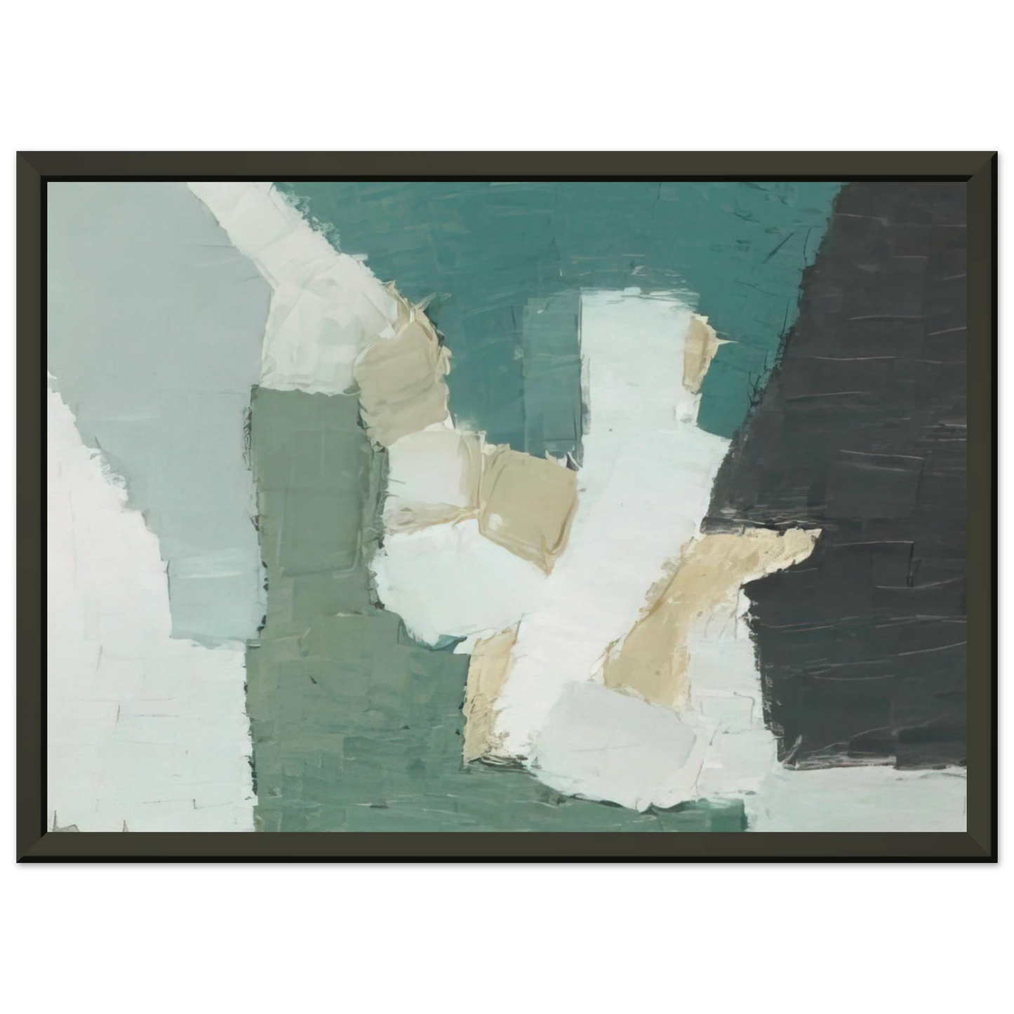 Nicolas de Stael  Composition  1949 Framed Art Print  - Aluminum Frame - 40x50 cm / 16x20 inches