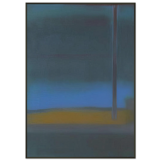 Esteban Vicente  ONE DAY 1976 Framed Art Print  - Aluminum Frame - 21x29.7 cm / 8x12"