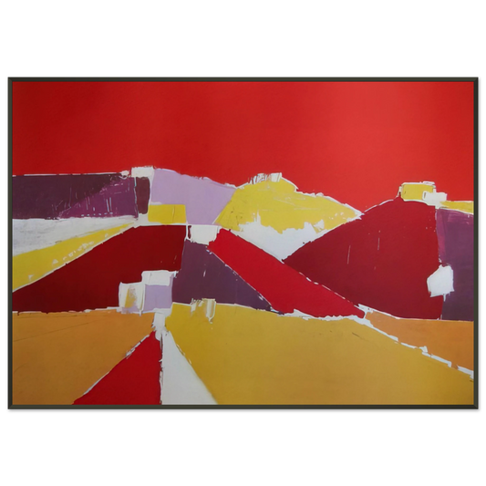 Nicolas de Stael  Agrigente  1953 Framed Art Print  - Aluminum Frame - 21x29.7 cm / 8x12"