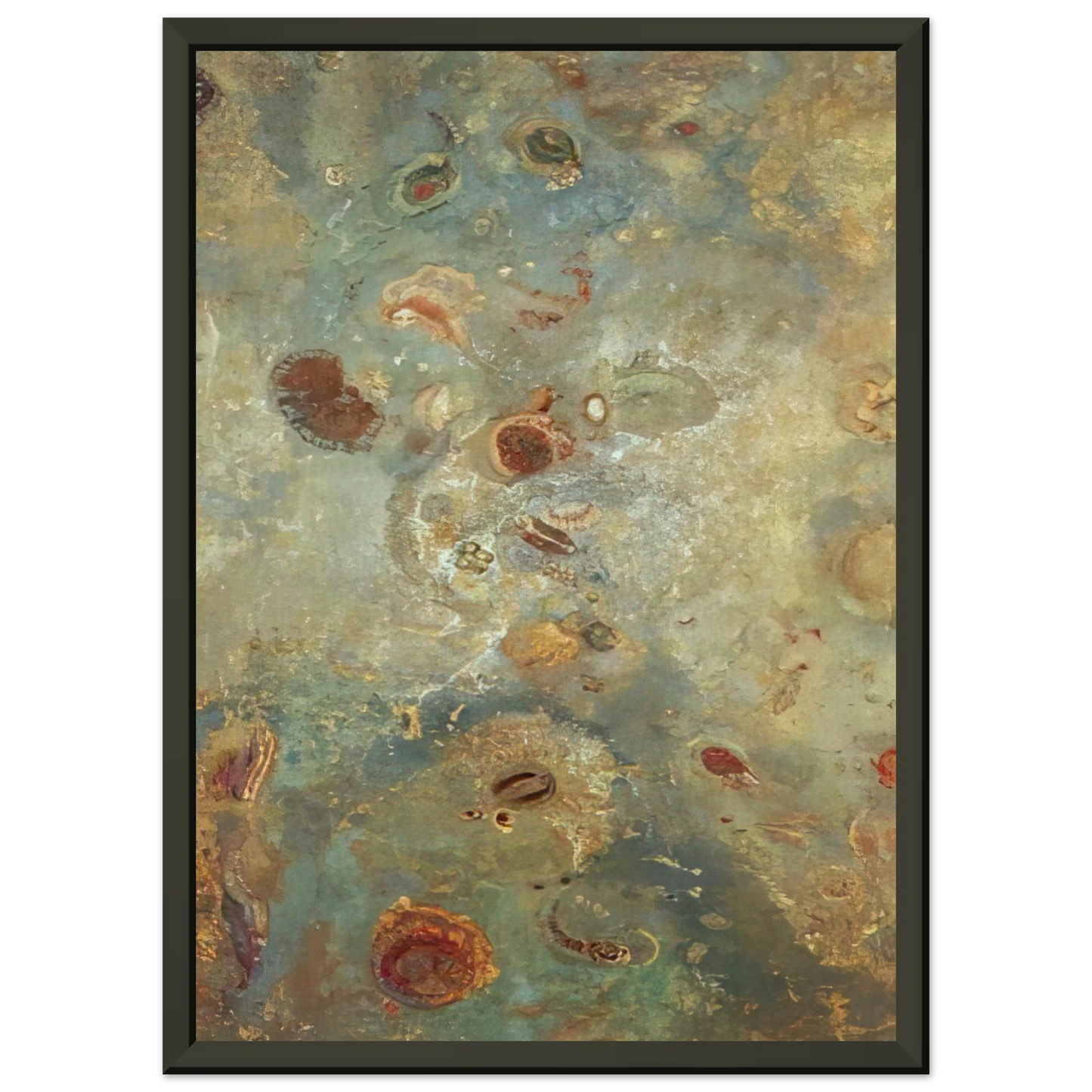Odilon Redon  UNDERWATER VISION 1910 Framed Art Print  - Aluminum Frame - 40x50 cm / 16x20 inches
