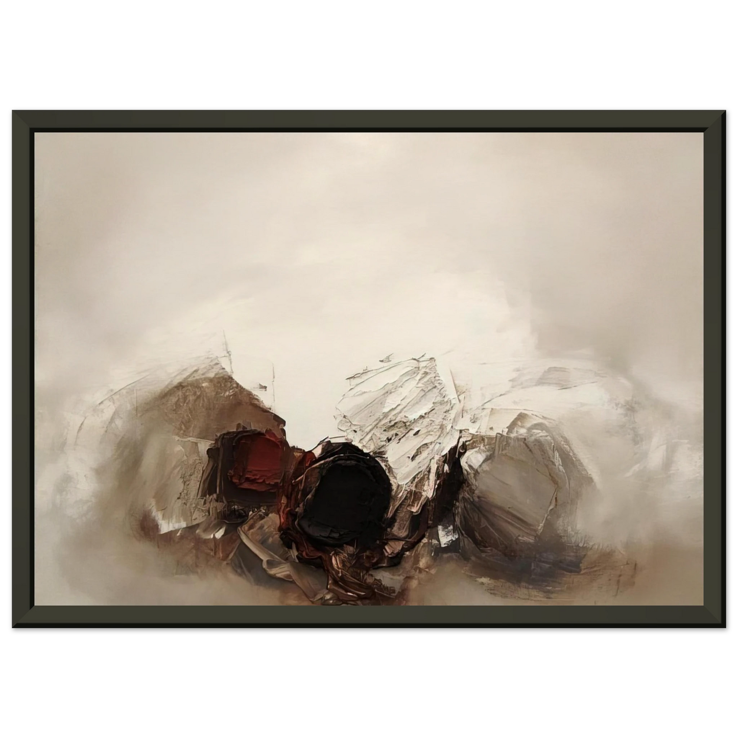 Luis Feito  N 300 1960 Framed Art Print  - Aluminum Frame - 40x50 cm / 16x20 inches