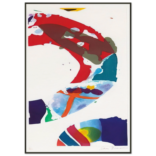 Sam Francis  Untitled  SFE 090  Framed Art Print  - Aluminum Frame - 21x29.7 cm / 8x12"