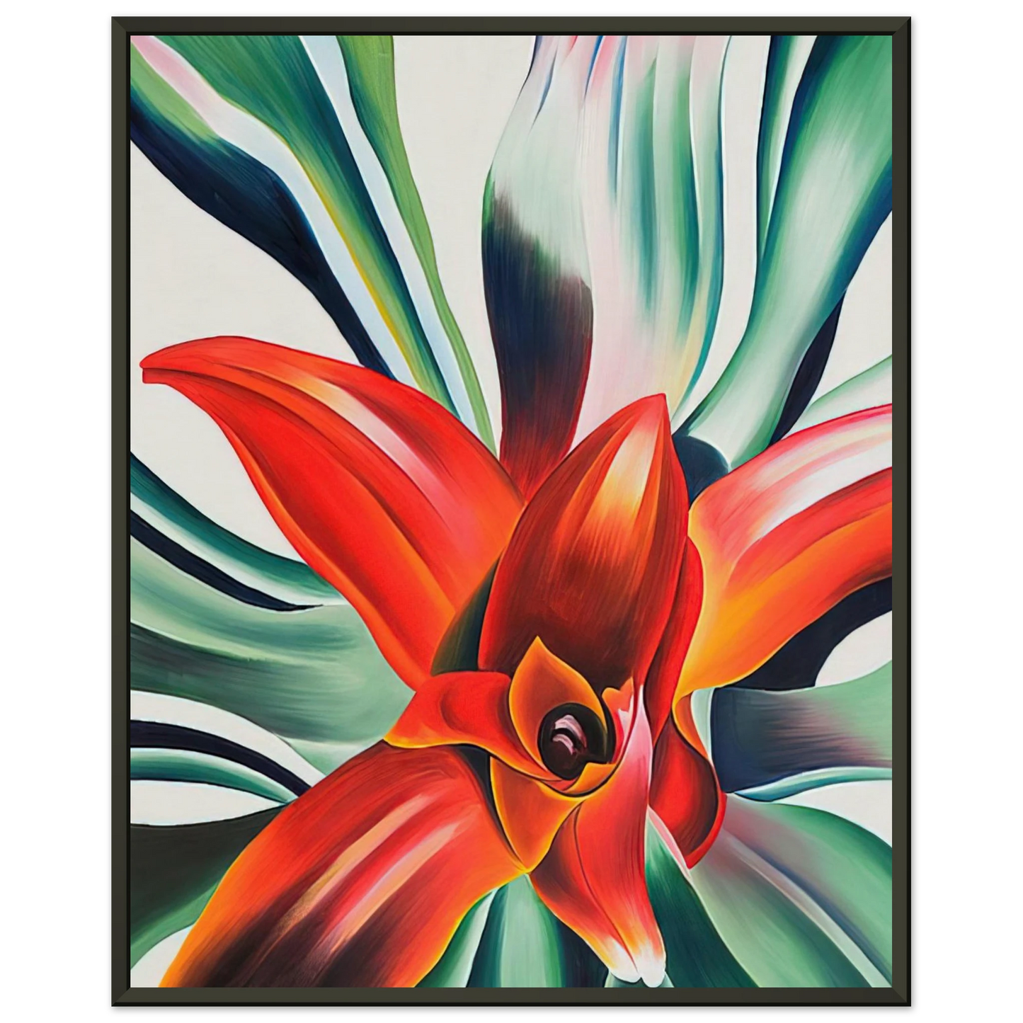 Georgia OKeeffe  Leaves of a Plant Framed Art Print  - Aluminum Frame - 40x50 cm / 16x20 inches