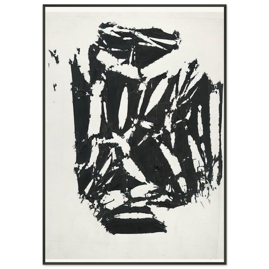 Simon Hantai  Laissee  1994 Framed Art Print  - Aluminum Frame - 21x29.7 cm / 8x12"