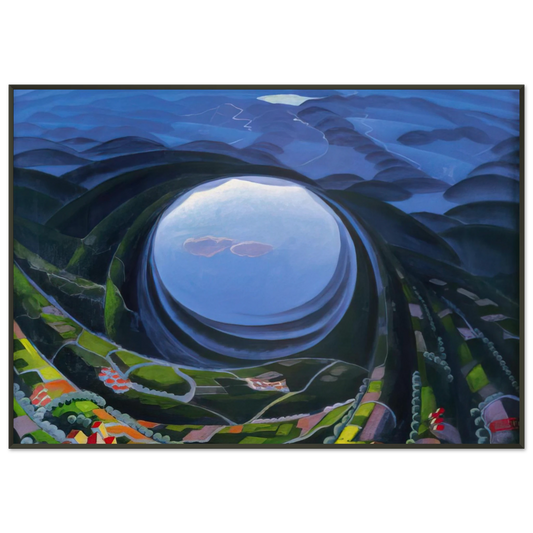 Gerardo Dottori  Primavera Umbria  1923 Framed Art Print  - Aluminum Frame - 21x29.7 cm / 8x12"