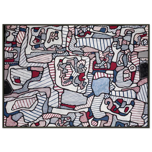 Jean Dubuffet  SITE INHABITED BY OBJECTS 1965 Framed Art Print  - Aluminum Frame - 21x29.7 cm / 8x12"