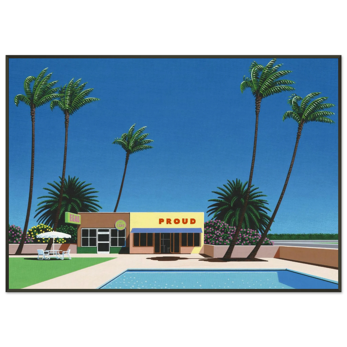 Hiroshi Nagai  Proud Funk Framed Art Print  - Aluminum Frame - 21x29.7 cm / 8x12"