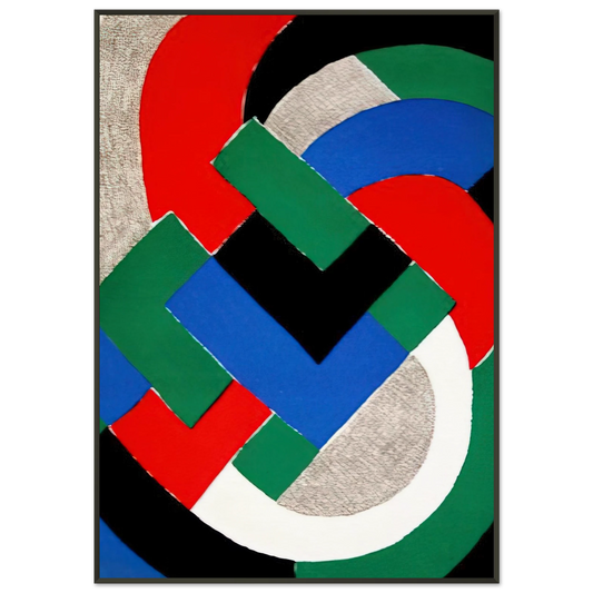 Sonia Delaunay  COMPOSITION WITH GREEN AND BLUE Framed Art Print  - Aluminum Frame - 21x29.7 cm / 8x12"