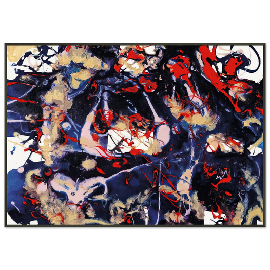 Sam Francis  Untitled  SFP9477  SFF 1753  Framed Art Print  - Aluminum Frame - 21x29.7 cm / 8x12"