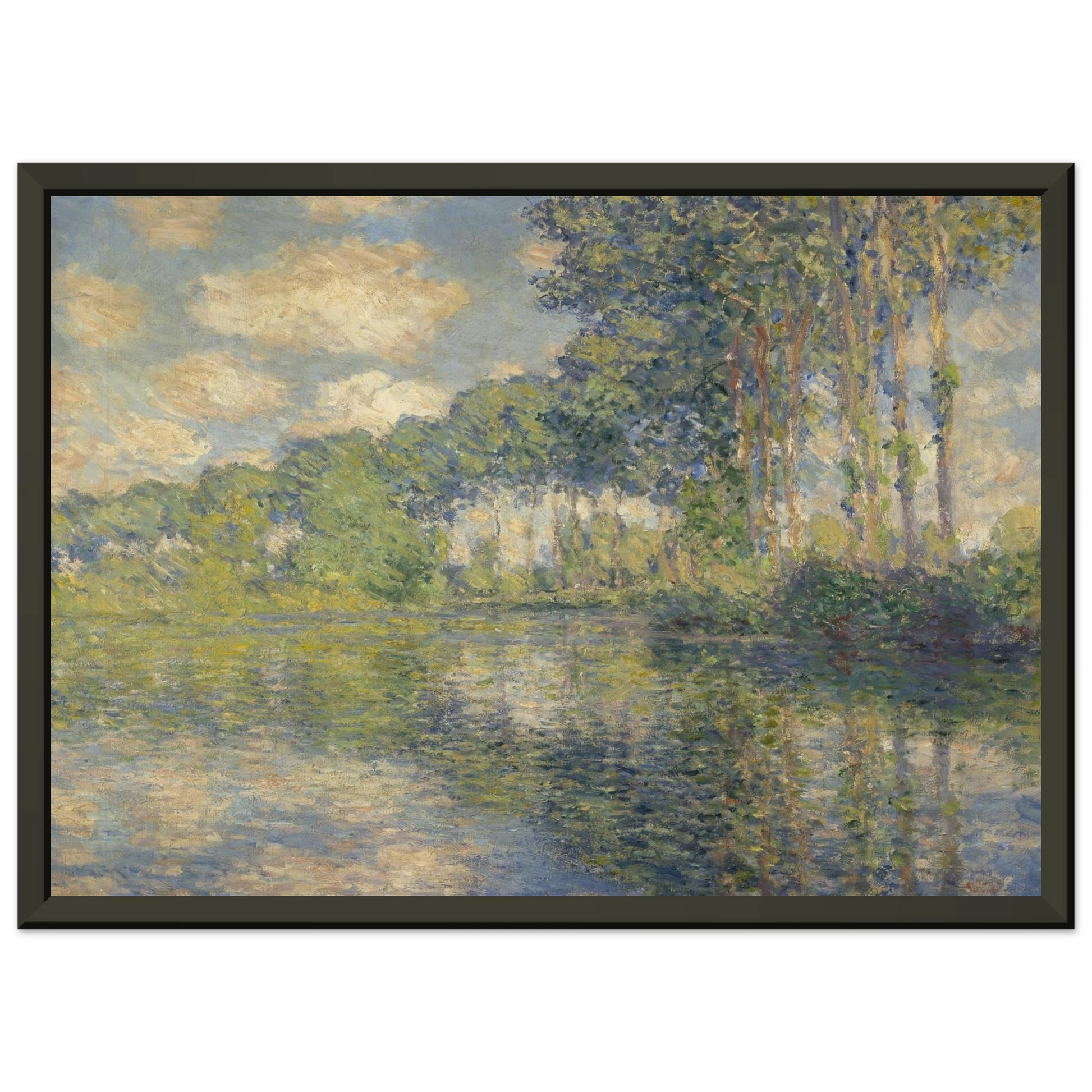claude monet  Poplars on the Epte Framed Art Print  - Aluminum Frame - 70x100 cm / 28x40 inches