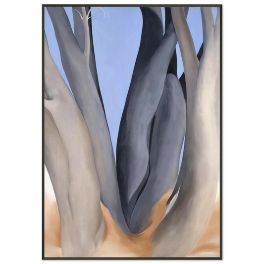 Georgia OKeeffe  Dark Tree Trunks Framed Art Print  - Aluminum Frame - 21x29.7 cm / 8x12"