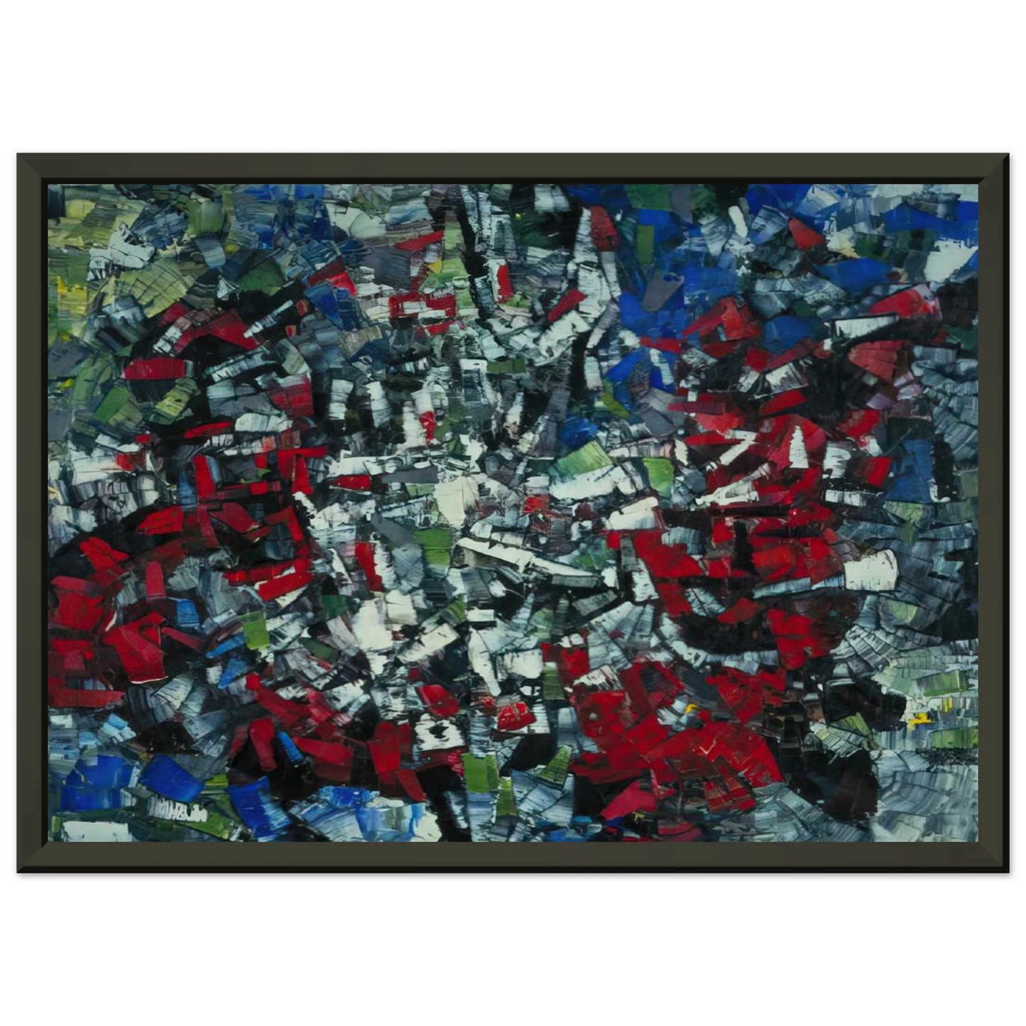 JeanPaul Riopelle  The Wheel II Framed Art Print  - Aluminum Frame - 60x80 cm / 24x32 inches