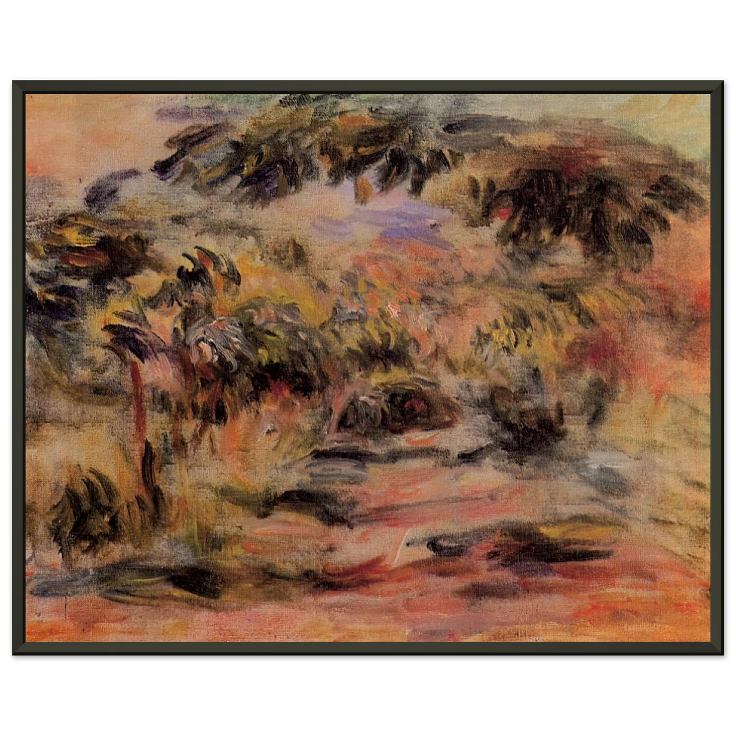 PierreAuguste Renoir  The Footpath Framed Art Print  - Aluminum Frame - 60x80 cm / 24x32 inches