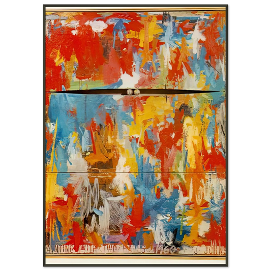 Jasper Johns  PAINTING WITH TWO BALLS Framed Art Print  - Aluminum Frame - 21x29.7 cm / 8x12"