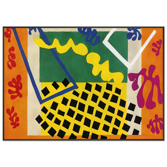 Henri Matisse  CUT OUTS 3 Framed Art Print  - Aluminum Frame - 21x29.7 cm / 8x12"